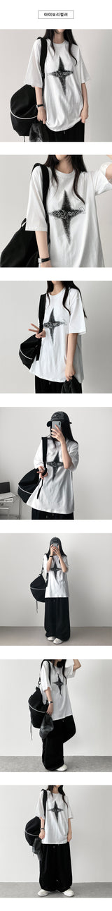 Tain DIA Boxy フィット半袖Tシャツ
