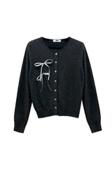 EIRIN WOOL CARDIGAN / CHARCOAL