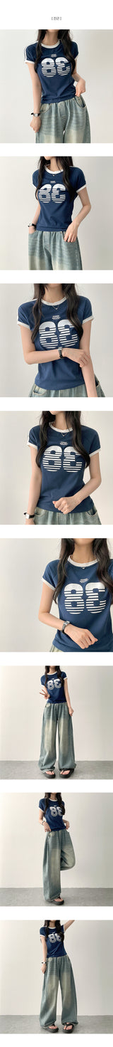 ロンダー ツーライン ナグラン 半袖Tシャツ