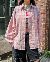 Breed wrinkle checked shirt