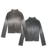 Diagonal-Gradient-Knit-Zip-Up - 2COLOR