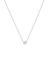 [White gold] Basic Cubic Necklace (XL)