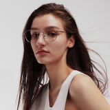 Knouun Round titanium glasses CODE. 102. B Silver N Gold