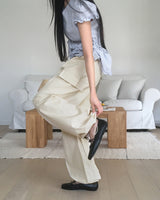 Mudeen Two-Way Wide Cotton Cargo Pants