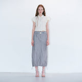 Cargo belted skirt gray