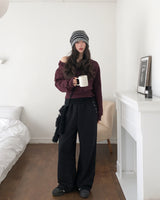 POEN Slit Button Halter Layered Hoodie