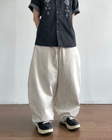 Herringbone Pintuck Balloon Pants