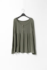 mochi button shirring top(3colors)