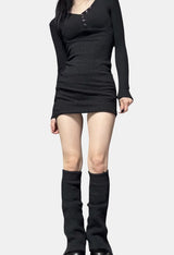 Slim snap rib one piece