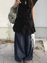 モシサマーデニムワイドパンツ