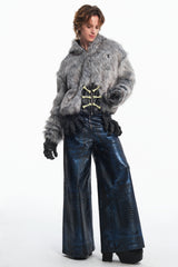 Embryo faux fox eco-friendly fur coat