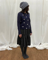 Wavy Shirring Skirt (2colors)