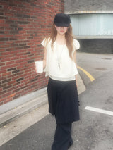 Rivet linen military cap
