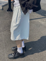 レザーピンタックバミューダハーフパンツ2C