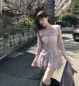 [♡MADE♡ / new] lavendia blur shirring SK