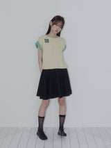 BUTTON DOUBLE SLEEVE T (YELLOW)