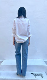 4TH REORDER LOOSE STRAIGHT FIT BLUE DENIM PANTS code 18100