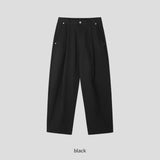 Volume curved cotton pants