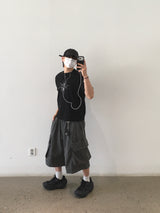 Circle Feed Cropped Short Sleeve Tee 2C