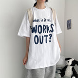 Work boxy fit short-sleeved T-shirt (4 colors) H&L