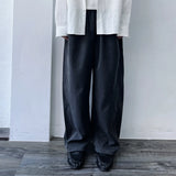 Curved Drawstring Linen Trousers