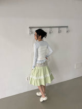Double Drawstring Tiered Skirt (Bio-washed)