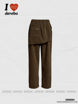 Corduroy Banded Layered Pants