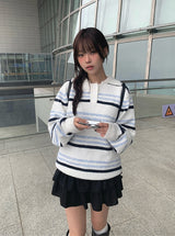 Vans ストライプカラーオーバーフィットニット