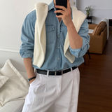  Beleries Simple Henry Neck Overfit Knit