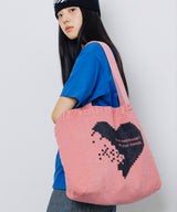 Mosaic Love Canvas Bag - Red  