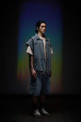 Denim Zip Vest
