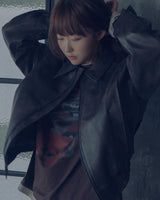 Newalrin emblem washing leather Jumper