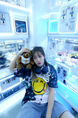 "SMILEY LOGO" PRINTED S/S TIEDYED T-SHIRT