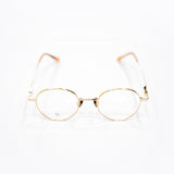 Knouun Round titanium glasses CODE. 103. D Sizzy Gold 