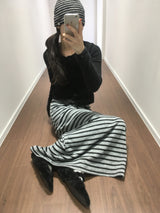 Royvi Stripe Long Skirt (2 Colors)