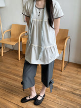 ケヒルリボンカプリバンディングパンツ