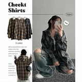 Puffin Long Hooded Checkered Shirt (3 colors) Dress For dress ♥
