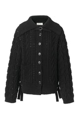 Toffee cable cardigan