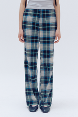 WIDE CHECKERED PANTS