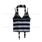 [Muffler set] リザレースストライプブラッシュドノースリーブ