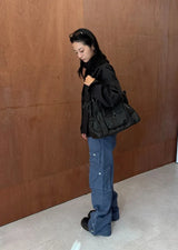 HIGH-NECK BUTTON JACKET
