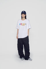 24FW クレヨンドローイングロゴショートスリーブTシャツ ホワイト