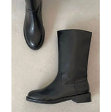 ROUND HALF BOOT (BLACK)