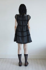 ベイビードールドレス IN BLACK CHECK