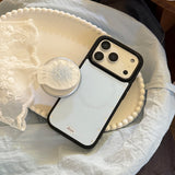 マザーオブパール フィッシュ ゴールドフレーム マグネティック iPhone ケース