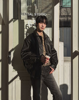 Fodeli Leather Over Padding Jacket