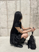 モネット２ウェイナイロンポケットバックパック&ショルダーバッグ (Black)
