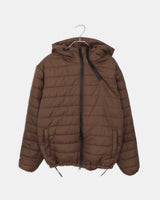 Monning String Two-Way Hooded Oversized Lightweight Puffer Jacket
