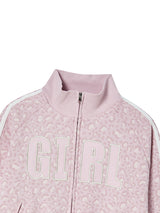 レオパード ジップ アップ ピンク