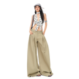 タイディテールパドルワイドレッグパンツ